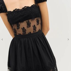 For Love And Lemons Black Lace Dress